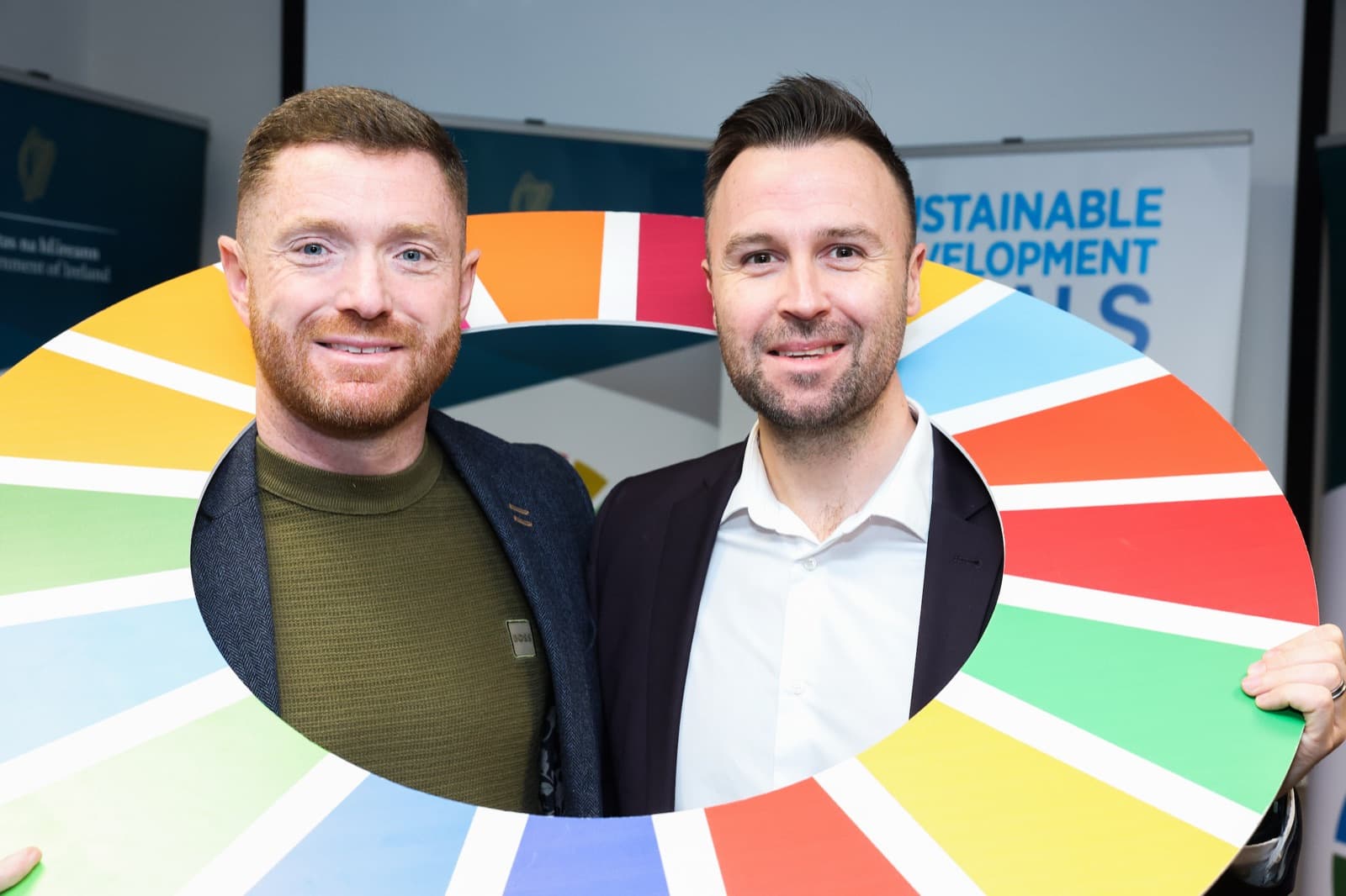 John Pakenham and Ronan Murphy at the SDG Champions launch.